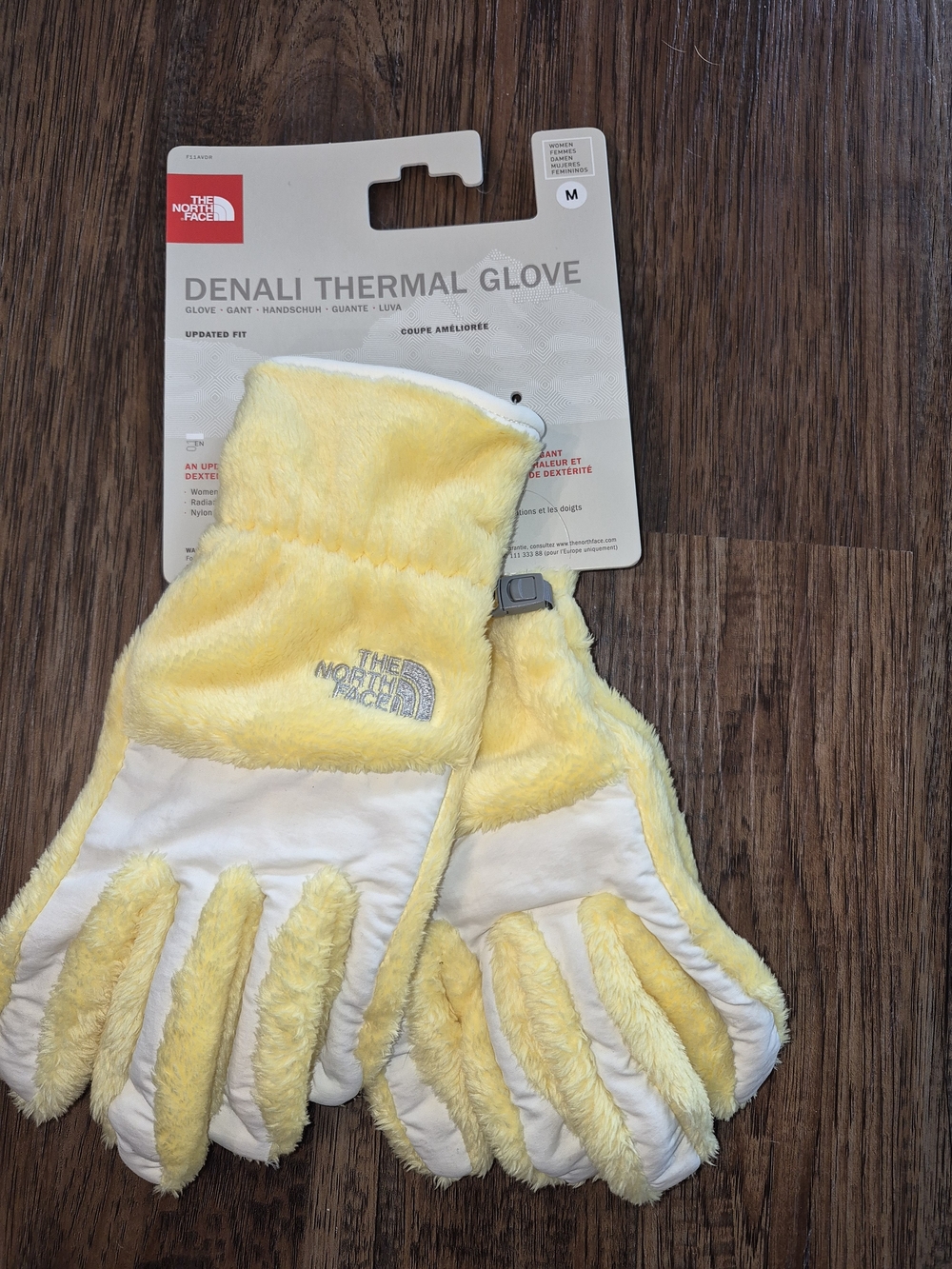 NWT The North Face Denali Thermal Gloves - Yellow Womans Sz M